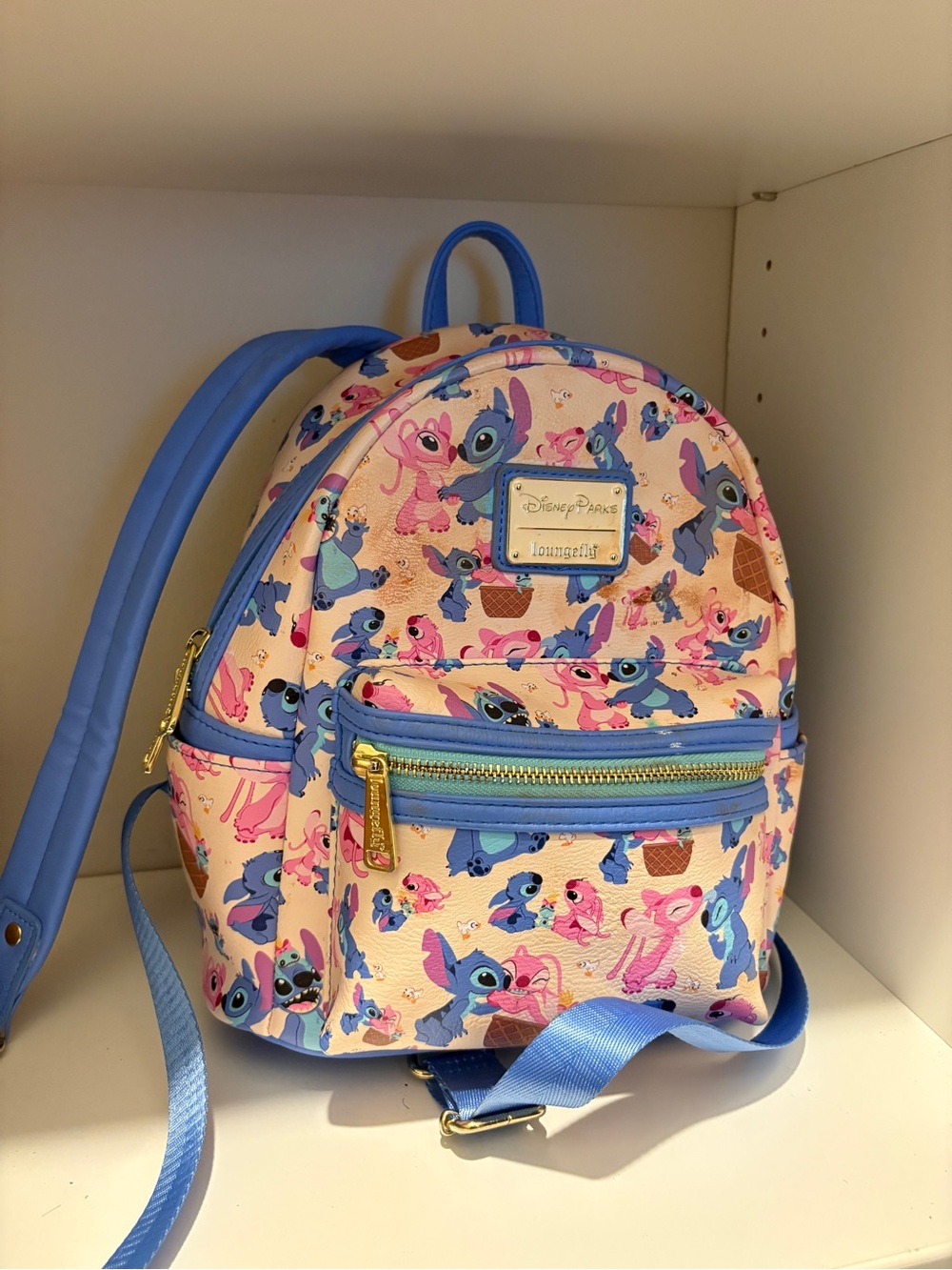 Pink & Blue Stitch Kids Mini Backpack